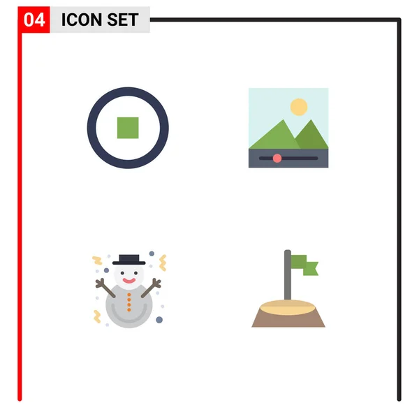 Universal Icon Symbols Group Modern Flat Icons Interface Christmas Gallery — Stockový vektor