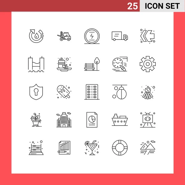 Conjunto Iconos Interfaz Usuario Moderna Signos Símbolos Para Avance Rápido — Vector de stock