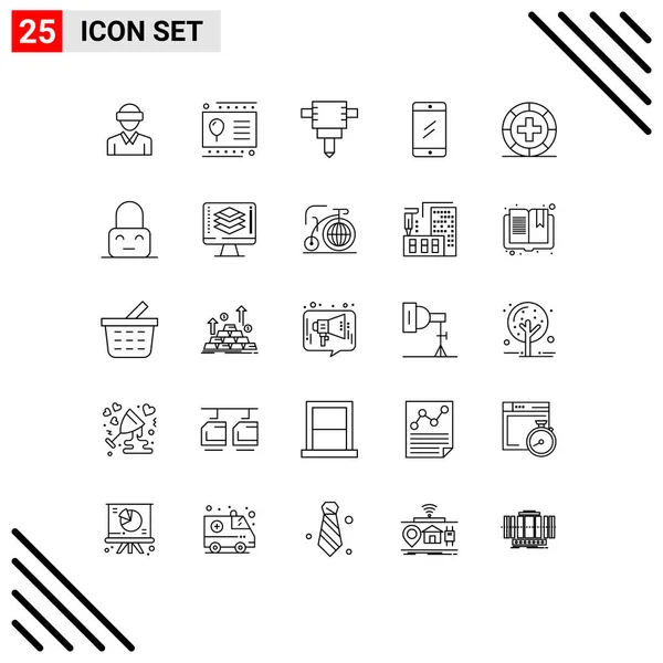 教育的25行符号和符号可编辑向量设计元素 — 图库矢量图片