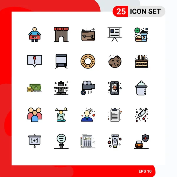 Set Modern Icons Sysymbols Signs Break Marketing Shop Graph Business — Archivo Imágenes Vectoriales