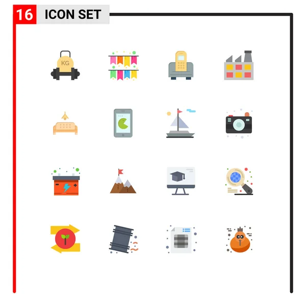 Creative Icons Modern Signs Sysymbols Lump Sofa Device Industry Construction — Vector de stock