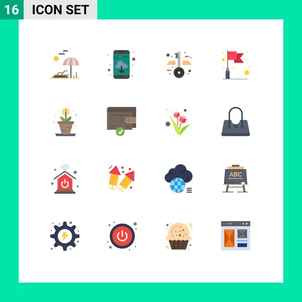 Universal Icon Symbols Group Modern Flat Colores Dinero Crecimiento Plano — Vector de stock