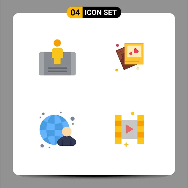 Universal Icon Symbols Group Modern Flat Icons Customer Globe Social — Vettoriale Stock