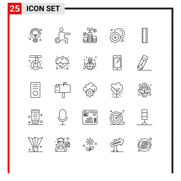 现代25行符号 如设计 中文可编辑向量设计元素 — 图库矢量图片
