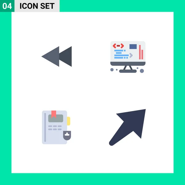 Creative Icons Modern Signs Sysymbols Arrow Education Rewind Management Arrow — Archivo Imágenes Vectoriales