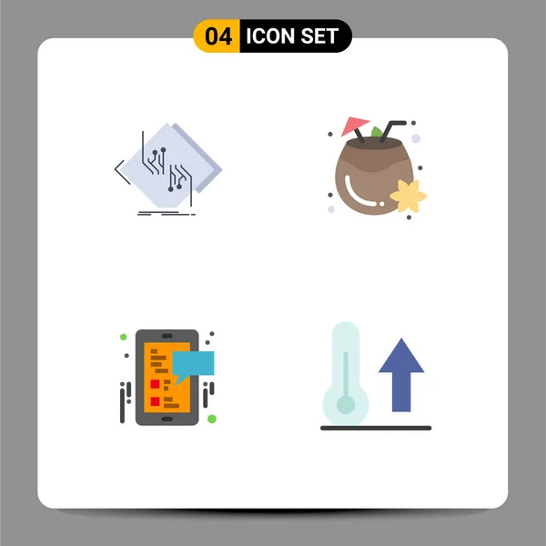 Set Von Vector Flat Icons Grid Für Board Facebook Netzwerk — Stockvektor