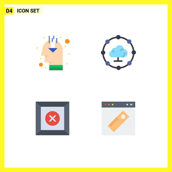 Flat Icon Pack Mit Universellen Symbolen Für Idee Produkt Öffentliche — Stockvektor