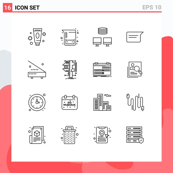 Set Modern Icons Sysymbols Signs Electronic Devices Backup Basic Editable — Archivo Imágenes Vectoriales