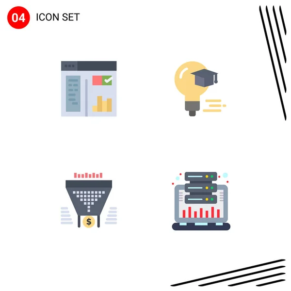 Conjunto Icones Modernos Símbolos Sinais Para Design Dados Web Educação — Vetor de Stock