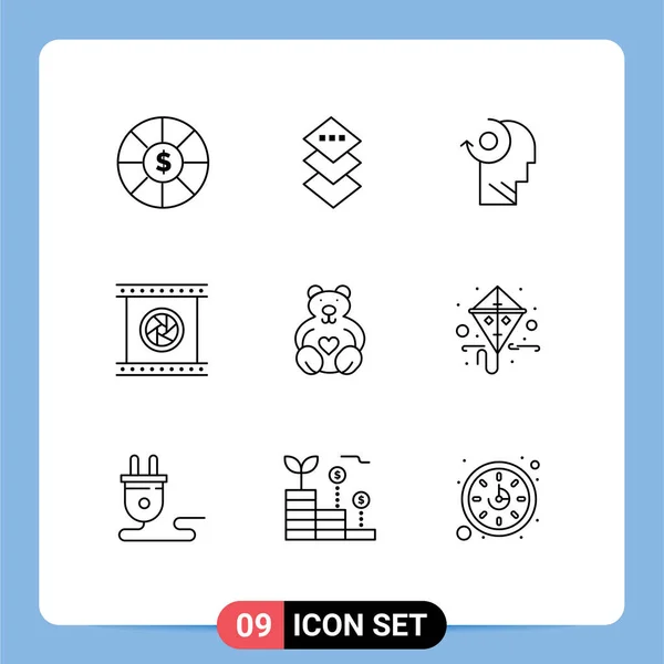 Plan Interface Utilisateur Emballage Des Signes Symboles Modernes Symboles Amour — Image vectorielle