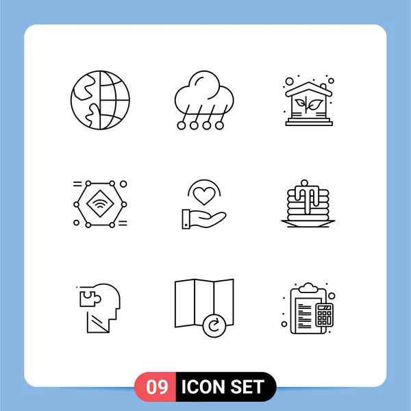 Creative Icons Modern Signs Sysymbols Smart Camera Iot Night Internet — Archivo Imágenes Vectoriales