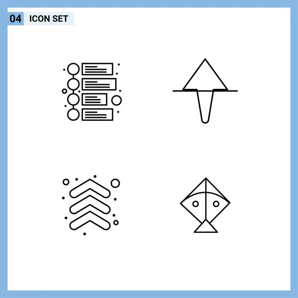 Set Von Modernen Symbolen Symbole Zeichen Für Werbung Richtung Pfeil — Stockvektor