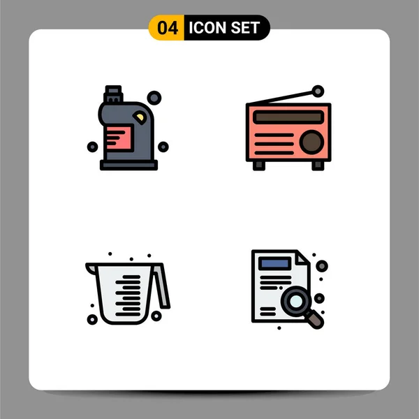 Vector Stock Icon Pack Líneas Señalización Símbolos Para Limpieza Cocción — Vector de stock