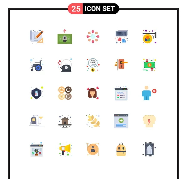 Universal Icon Symbols Group Modern Flat Colors Palette Color Health — 스톡 벡터