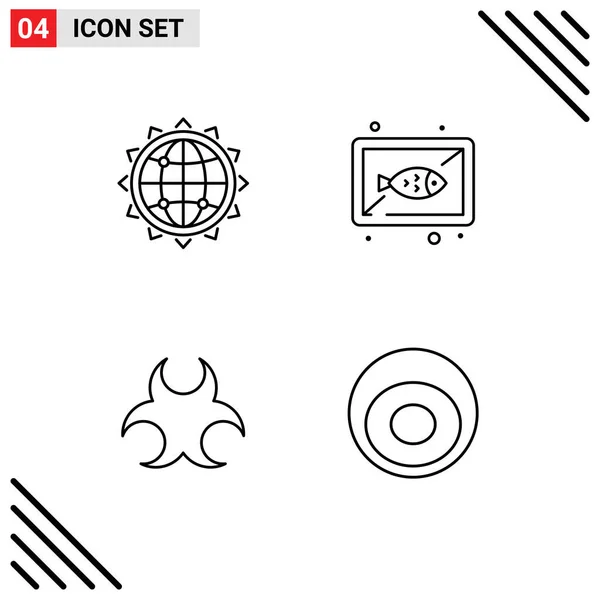 Interface Utilisateur Ensembles Panneaux Symboles Modernes Symboles Monde Cuisine Affaires — Image vectorielle