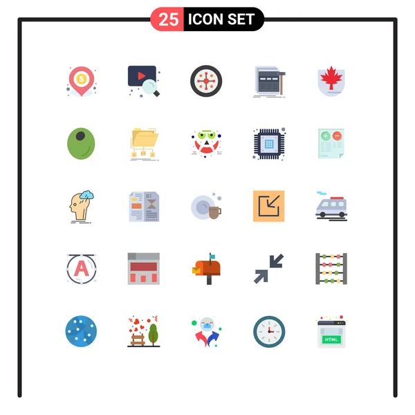 Universal Icon Symbols Group Modern Flat Colors Security Webpage Christmas — Stockvektor