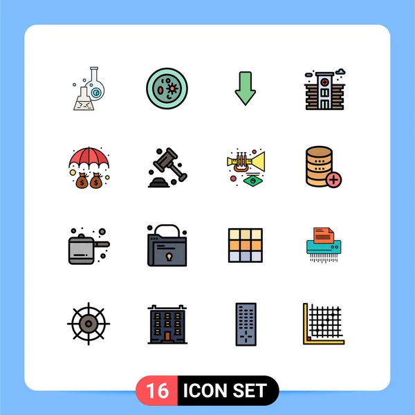 Stock Vector Icon Pack Líneas Signos Símbolos Para Depósito Vida — Archivo Imágenes Vectoriales