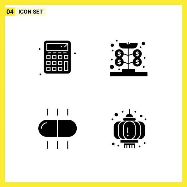 Stock Vector Icon Pack Mit Zeilenzeichen Und Symbolen Für Den — Stockvektor