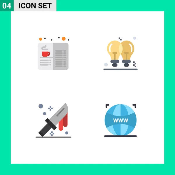 Creative Icons Modern Signs Sysymbols Book Business Drink Idea Cut — Vector de stock