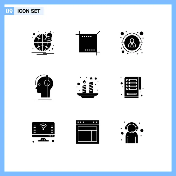 Stock Vector Icon Pack Mit Zeilenzeichen Und Symbolen Für Indien — Stockvektor