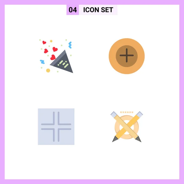 Universal Flat Icons Set Für Web Und Mobile Anwendungen Feier — Stockvektor