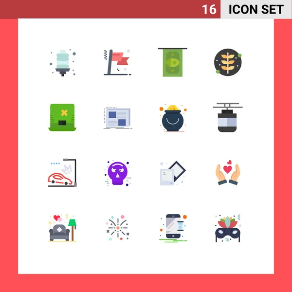 Universal Icon Symbols Group Modern Flat Colors Ireland Laptop Banm — Stockový vektor