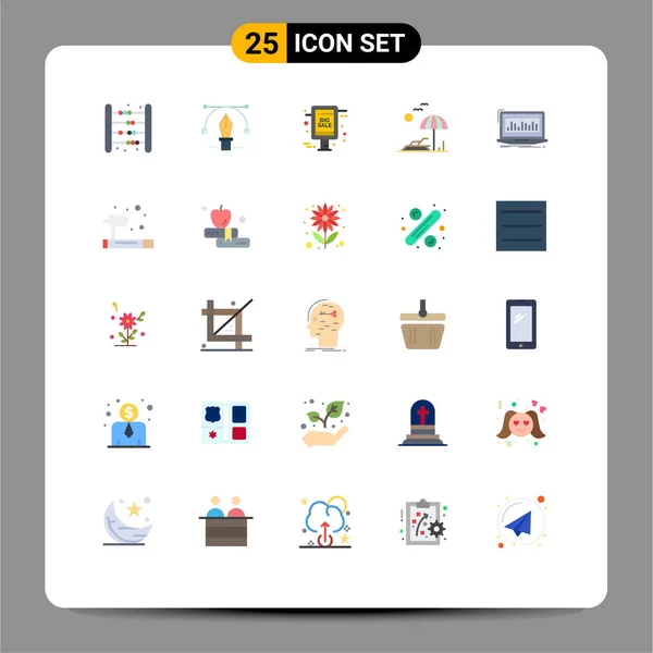 Universal Icon Symbols Group Modern Flat Colors Data Tree Education — 스톡 벡터