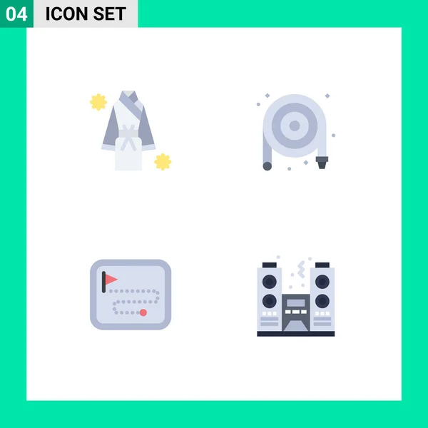 Modern Set Flat Icons Pictograph Bath Map Shower Mechanical Direction — Stock Vector