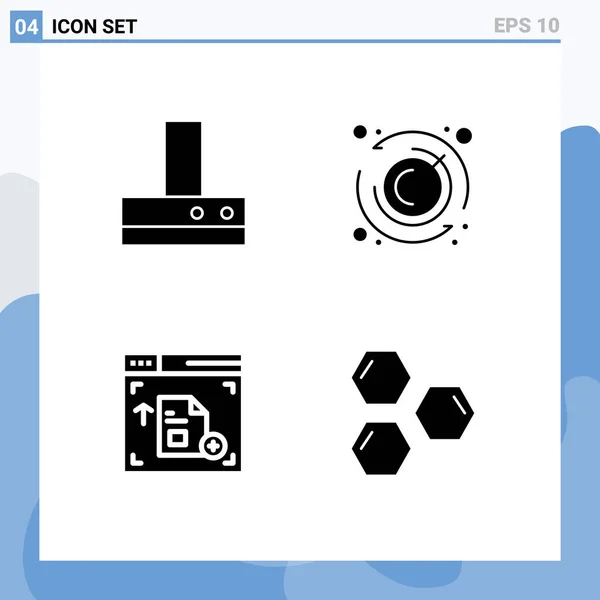 Set Modern Icons Symbols Signs Extractor Cells Stopwatch Interface Science — Stock Vector