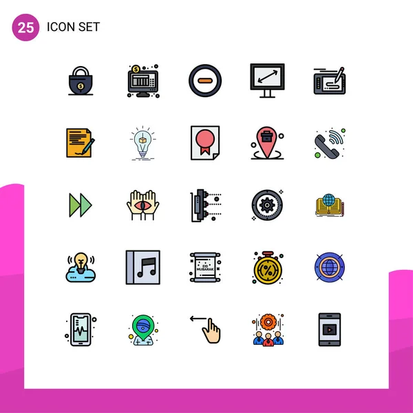 Creative Icons Modern Signs Sysymbols Drawing Game Interface Design Display — Vector de stock