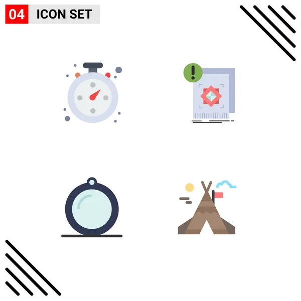 Set Commercial Flat Icons Pack Compass Furniture Structure Information Window — Archivo Imágenes Vectoriales