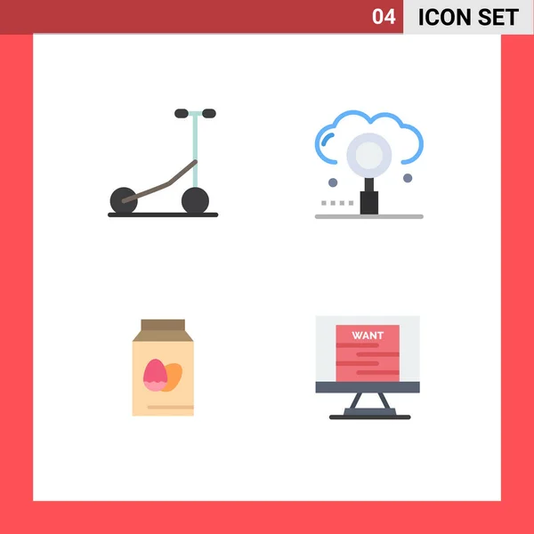 Benutzeroberfläche Flaches Icon Pack Moderner Zeichen Und Symbole Von Roller — Stockvektor