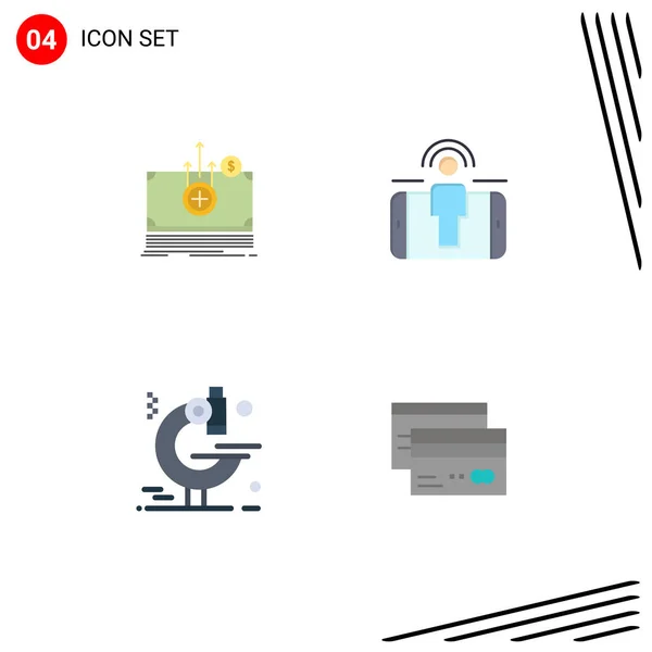 Universal Icon Symbols Group Modern Flat Icons Money Microscope Transfer — Stockový vektor