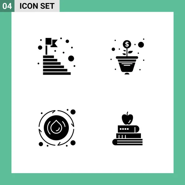 Stock Vector Icon Pack Mit Linienzeichen Und Symbolen Für Alter — Stockvektor