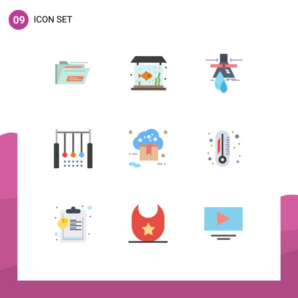 Set Modern Icons Sysymbols Signs Rings Hanging Chemical Gymnastics Pollution — Vector de stock