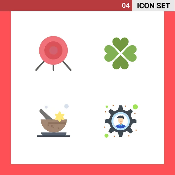 Stock Vector Icon Pack Mit Linienzeichen Und Symbolen Für Bogenschießen — Stockvektor