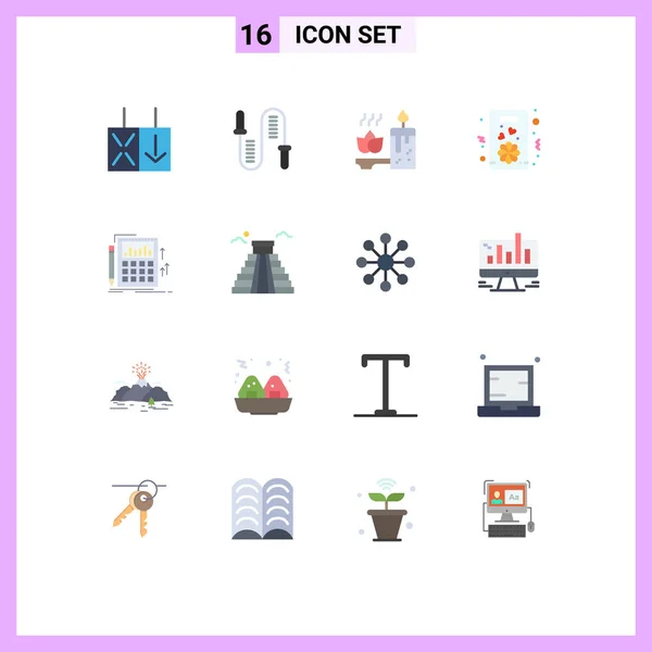 Creative Icons Modern Signs Symbols Audit Present Aromatherapy Love Flower — Stock Vector
