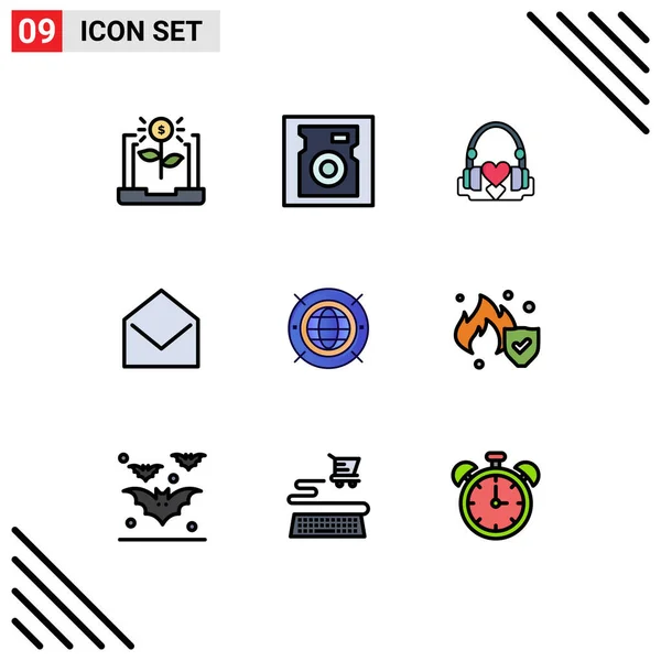 Stock Vector Icon Pack Líneas Signos Símbolos Para Internet Mensaje — Archivo Imágenes Vectoriales