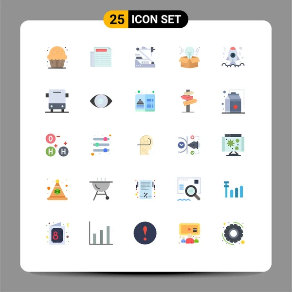 Universal Icon Symbols Group Modern Flat Colors Coding Big Idea — Vettoriale Stock