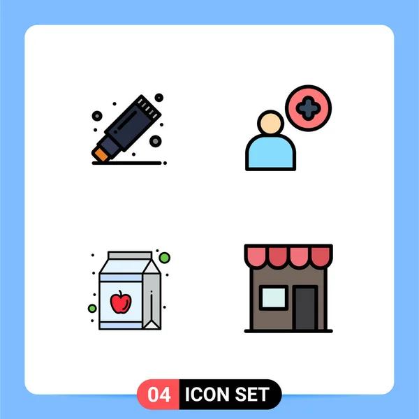 Creative Icons Modern Jelek Szimbólumok Eltávolítása Csomagolás Helyhez Kötött Felhasználó — Stock Vector