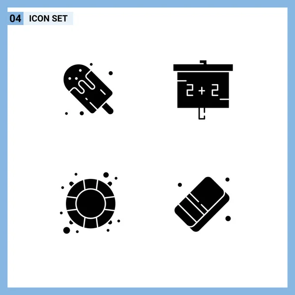 Icône Vectorielle Stock Paquet Signes Symboles Ligne Pour Bonbons Coffre — Image vectorielle
