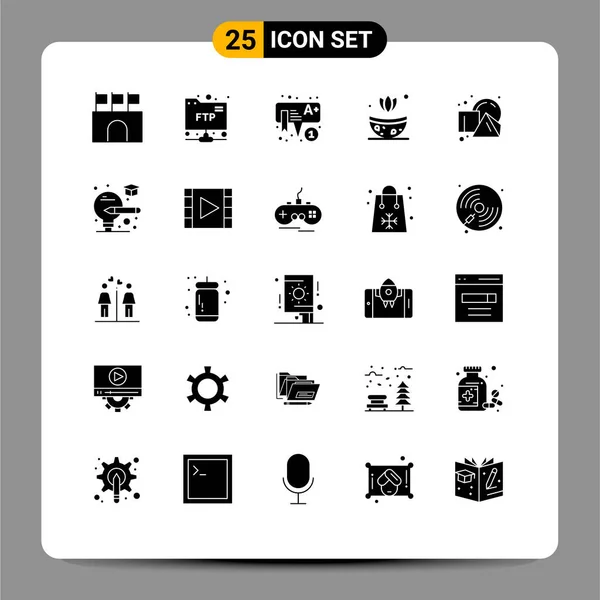 Universal Icon Symbols Group Modern Solid Glyphen Shapes Cube Education — Stockvektor