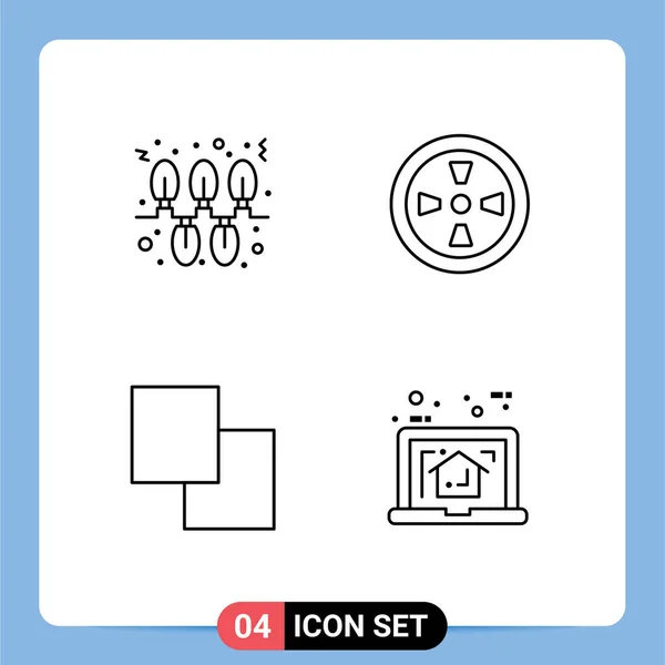 Universal Icon Symbols Group Modern Filledline Flat Colors Lights Swap — Vetor de Stock