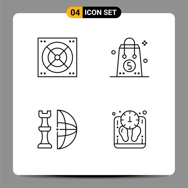 Symboles Icône Universelle Groupe Filledline Moderne Couleurs Plates Ventilateur Global — Image vectorielle