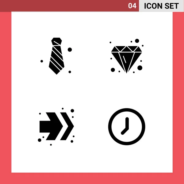 Benutzeroberfläche Solid Glyph Pack Moderner Zeichen Und Symbole Für Kleidung — Stockvektor