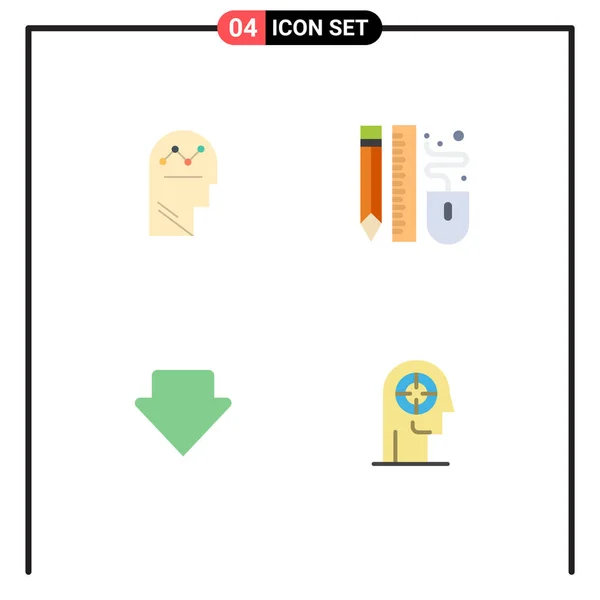 User Interface Flat Icon Pack Modern Signs Symbols User Scale — Stockový vektor