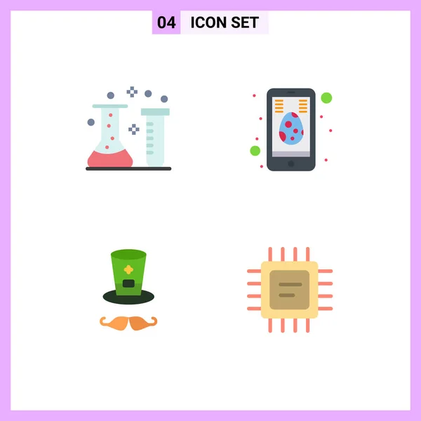 Universal Icon Symbols Group Modern Flat Icons Acid Hat Chemical — Stock Vector