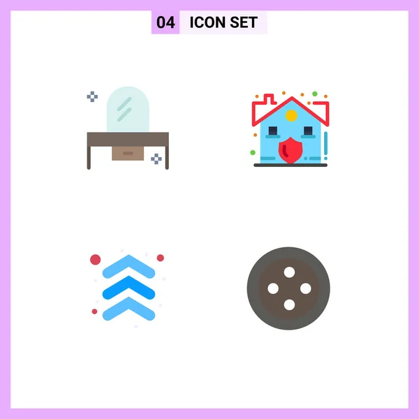 Flat Icon Concept Voor Websites Mobiele Apps Schoonheid Pijl Dressoir — Stockvector