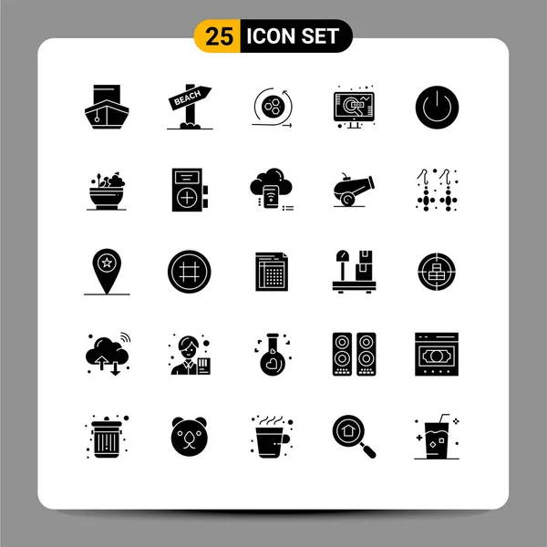 Set Iconos Interfaz Usuario Moderna Signos Símbolos Para Eco Web — Vector de stock