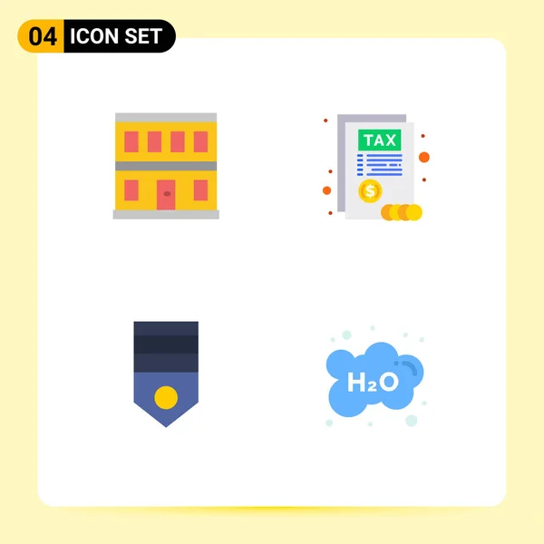 Universal Flat Icons Set Web Mobile Applications Construction Military Building — Image vectorielle